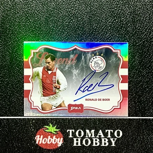 RONALD DE BOER /55 AUTO SILVER REFRACTOR DAKA TEAM SET 2024-25 ON CARD AFC AJAX