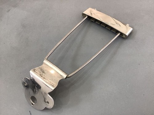 Gibson 1959 ES-125TD Nickel Trapies Tailpiece Vintage Semi-Acoustic Guitar Part - Picture 2 of 5