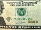 2017A $20 Federal Reserve Note Radar Serial Number PK 40200204 E — photo 4