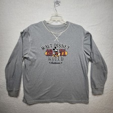 Disney Parks Walt Disney World 1971 Mickey Mouse Long Sleeve Shirt XL Gray