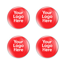 Your Logo domed Stickers 4pcs Decals epoxy  R...
