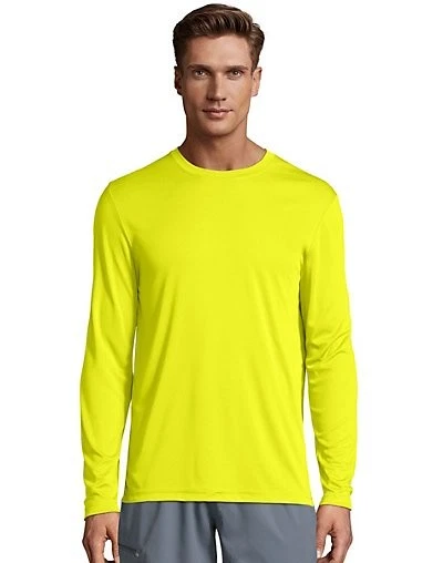 Hanes Men's Long Sleeve T-Shirt Men Cool DRI Performance Athletic Wicking XS-3XL