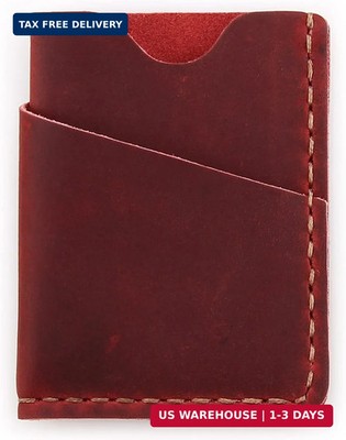 Handmade Genuine Leather Front Pocket Minimalist Slim Wallet Card Holder Elite