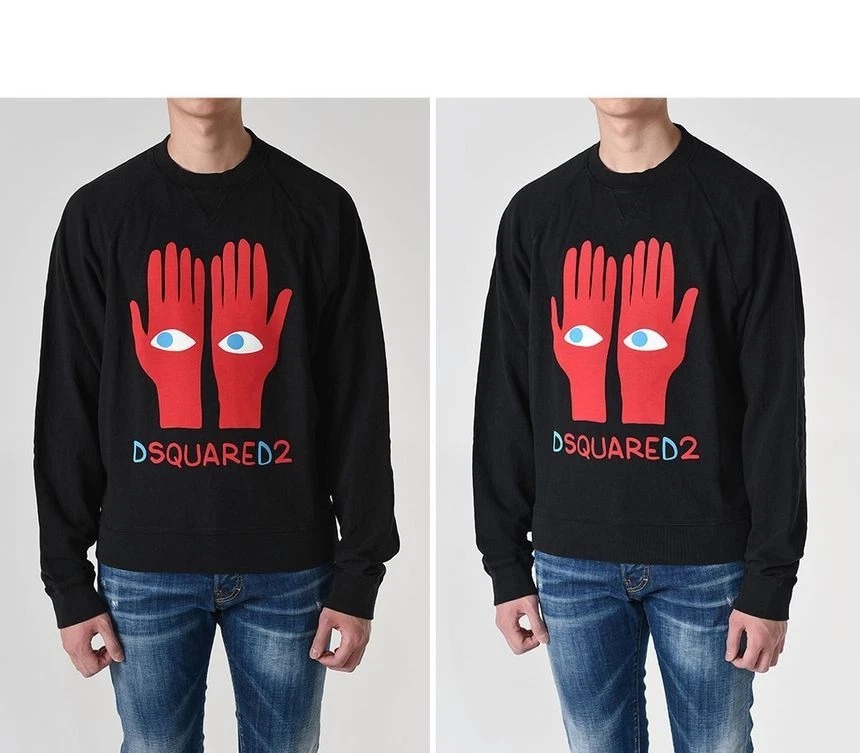 Felpa Dsquared2 stampa a mano 77807583