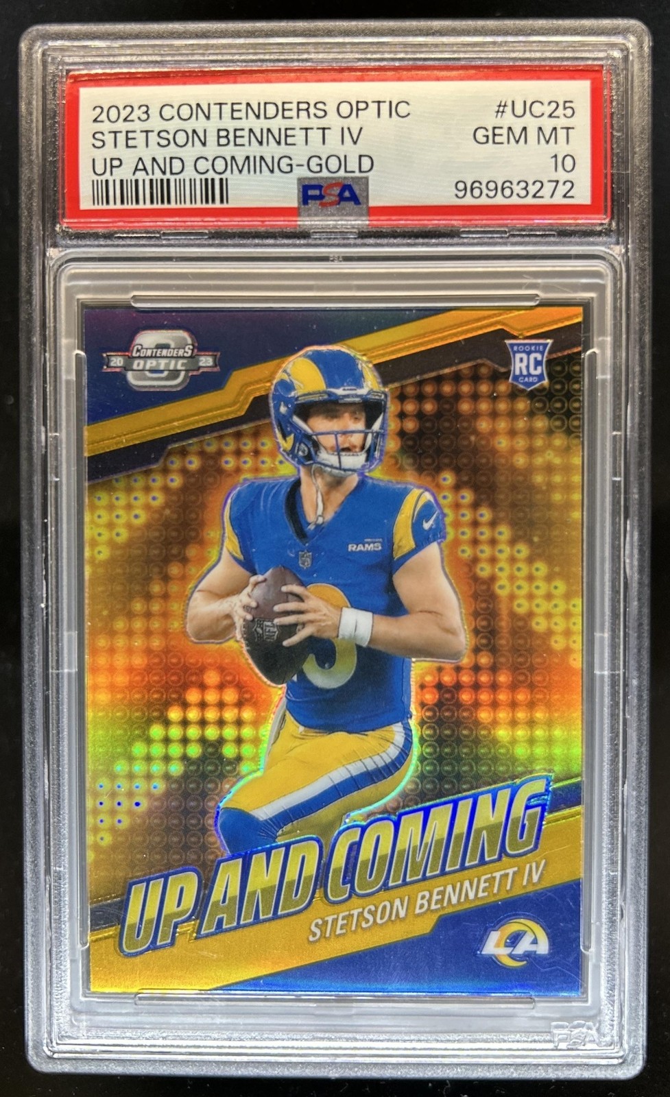 Stetson Bennett Panini Contenders Optic Up and Coming #UC25 Gold