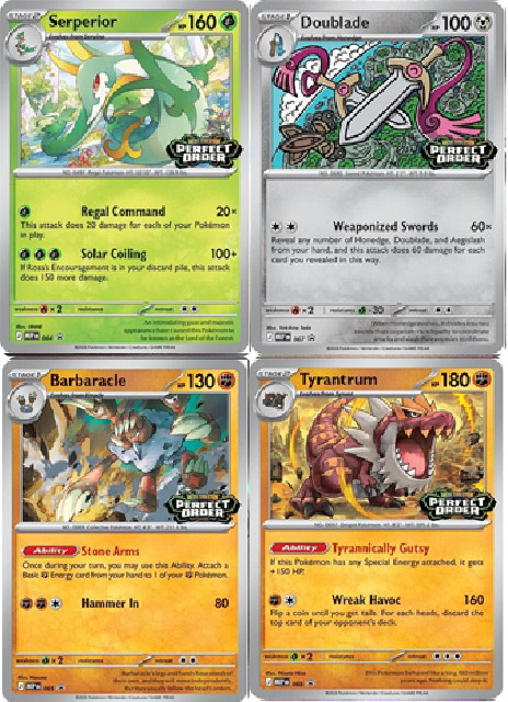 Pokemon Perfect Order Stamped Pre-Release 064 065 066 067 Holo Promo Set MEP