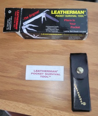 Original Vintage 1994 Leatherman Pocket Survival Tool In Box