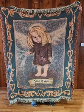 1990s LITTLE MISS NO NAME We Care BLANKET THROW Tear Doll SPIRIT OF HOPE 1 of 98