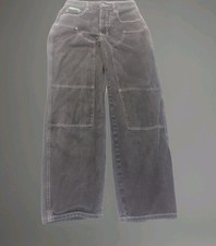 Empyre Y2K Baggy Skater Jeans Size 6 Black Grey Alt Grunge Gothic 90s Straight