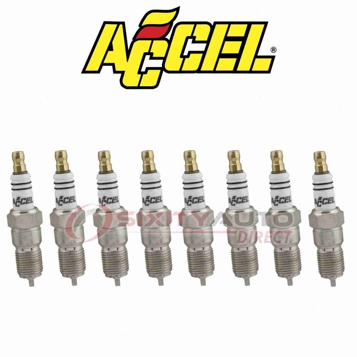 8 pc ACCEL Spark Plug for 1996-1998 Chevrolet C2500 Suburban 5.7L 7.4L V8 - ra