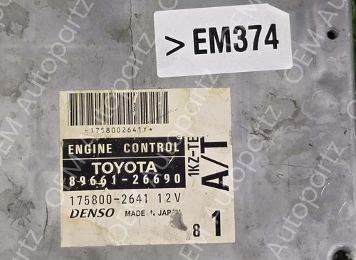 Toyota 89661-26690 1KZ-TE A/T ECU ECM Engine control unit Oem Jdm used - Picture 2 of 13