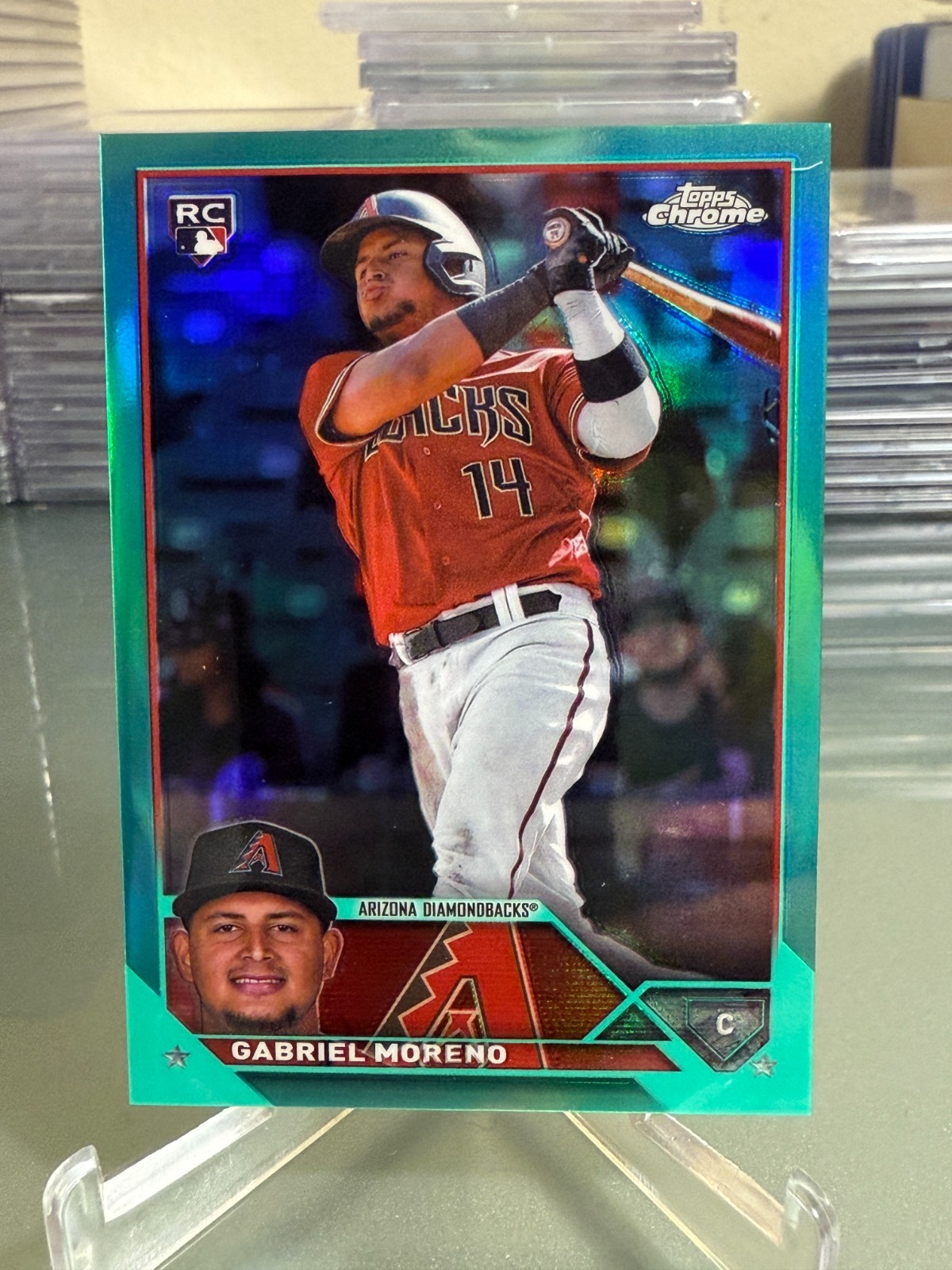 2023 Topps Chrome Update Gabriel Moreno Aqua Refractor /199 RC Rookie #USC36