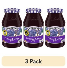 Concord Grape Jelly Fruit Spread 32 Oz Resealable Jar 3 Pack Bulk Pantry