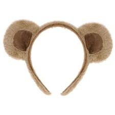 Bear Ears Headband Costume, Cute Animal Ears Headband for Party Cosplay Brown