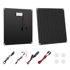 VEVOR Solar Battery Charger Maintainer 20W 12V Solar Panel Trickle Charging Kit