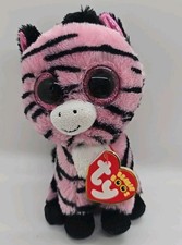Ty Beanie Boos - Zoey the Zebra, Medium, Glitter Eyes, MWMT Stuffed Animal Toy