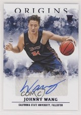 2021-22 Chronicles Draft Picks Origins Rookie Purple 26/49 Johnny Wang Auto 0c3