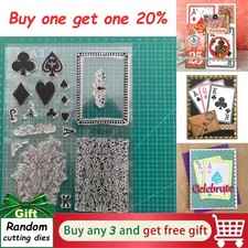 Playing Card Collage Clear Stamps Rubber Seal Journal Scrapbooking Card Crafts