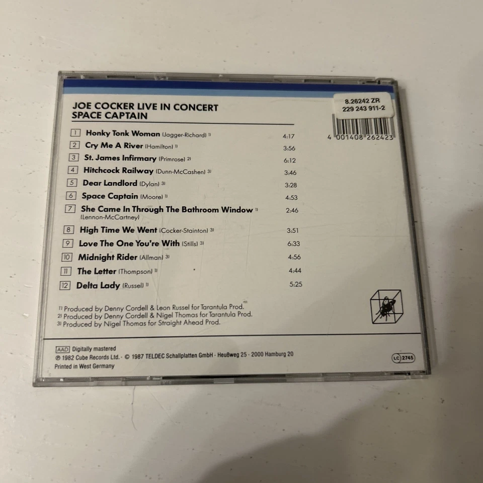 CD Joe Cocker Space Captain - Live In Concert ADD - Bild 2 von 2