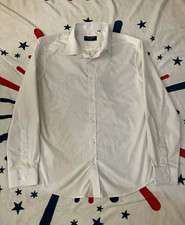 Men s White Dress Shirt Long Sleeve Button-Up Classic Formal Business Ex