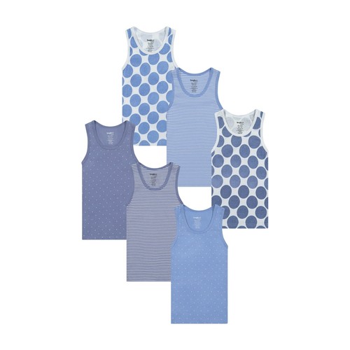 Buyless Fashion Boys Scoop Neck Undershirts Tagless Tank Top White (6 Pack) - Picture 16 of 56