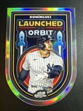 2025 Topps Chrome Cosmic Baseball Jasson Dominguez Launched Into Orbit #LIO-13