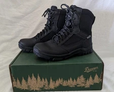 Danner Lookout 8” Mens Black Leather Waterproof Work Boots Size 7 D, 23822