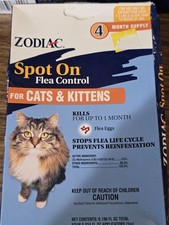 Zodiac Spot On Plus Flea Tick Control for Cats 5 lbs and Over 4 Pack