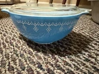 Vintage PYREX #14 Snowflake Blue" Cinderella Covered Casserole Dish Excellent