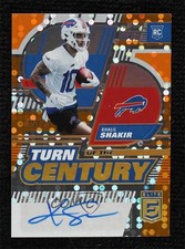 2022 Donruss Elite Turn of the Century Orange 25/25 Khalil Shakir Auto q2w