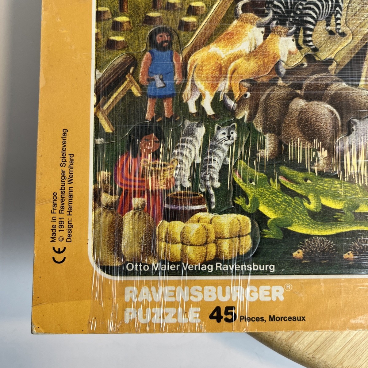 Vintage 1991 Ravensburger See Inside Puzzle Noah's Ark 45 Pieces