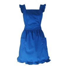 Hyzrz Cute Lovely Cotton Retro Kitchen Cooking Aprons for One Size, Blue