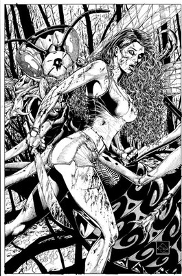 CYBERFROG Heather Dark Harvest Signed and numbered ltd 25 LINE ART