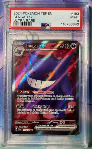 Gengar EX Ultra Rare 193/162 Pokemon SV: Temporal Forces PSA 9