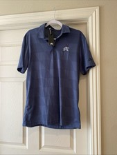 Adidas Navy Textured Pattern Polo Sz M. NWT. Box17