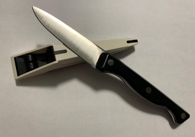 Pampered Chef - 1044 - Paring Knife w/ Sharpening Case 3'' Blade - New Never Used