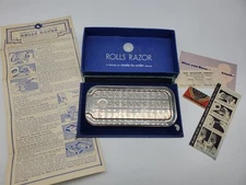 VTG Rolls Razor Made in England  Men's Shaving Razor, Strop, Sharpen Stone & Box