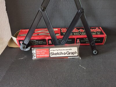 VINTAGE ORIGINAL BOXED SKETCH -A-GRAPH WITH ORIGINAL FIBER TIP PENS**
