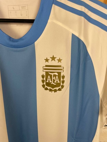 ARGENTINA FAN VERSION JERSEY HOME FOOTBALL SOCCER SHIRT 2024 ADIDAS MEN sz L - Picture 4 of 8