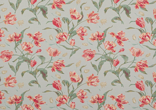 COLEFAX AND FOWLER CURTAIN FABRIC DESIGN "Primavera" 3.1 METRES AQUA LINEN BLEND - Picture 3 of 5