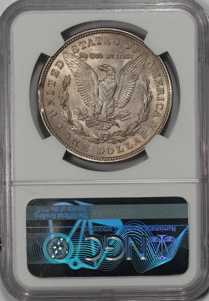 1921 NGC MS62 Curved Clip Morgan Silver Dollar Mint Error - Image 4 of 4