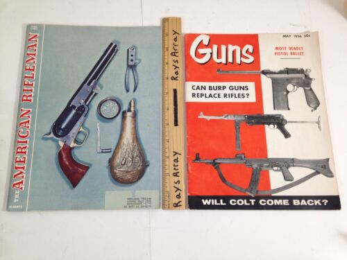 VTG Guns Magazines Journals Lot of 2 June 54 American Rifleman May 56 Guns