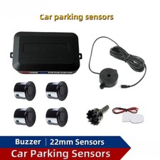 New Car Parking Sensor Kit 4 Sensor Buzzer 22mm Reverse Backup Radar Sound Alert