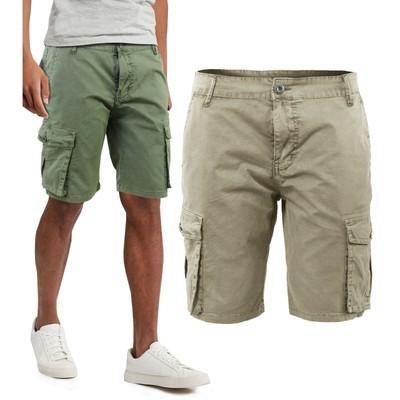 Bermuda Uomo Pantaloni Corti con Tasconi Laterali Shorts Cargo GIROGAMA  8169IT | eBay