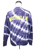 WEAR Erin Andrews U of Michigan Wolverines Blue Tie Dye Sweatshirt Top Size S
