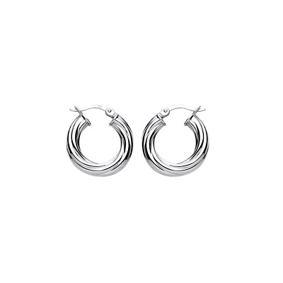 Sterling Silber 925 dicke klobige gedrehte Creolen Damen Ohrringe 18mm 22mm 25mm30mm