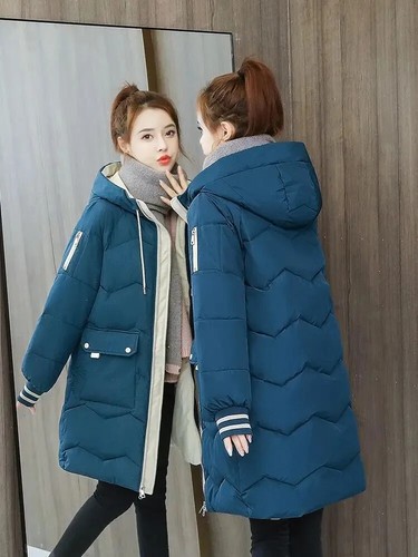 Winter Women Long Parka Jacket Hooded Thick Overcoat Warm Puffer Coat Outerwear - Picture 3 of 38
