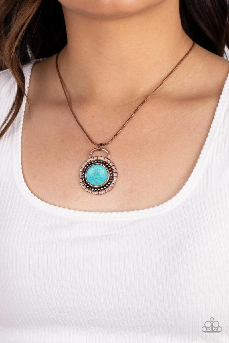 Paparazzi New Age Nomad Copper Turquoise Necklace and