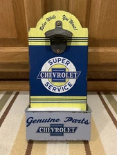 Chevrolet Bottle Opener Vintage Style Wall Decor Parts Super Service Parts Gas