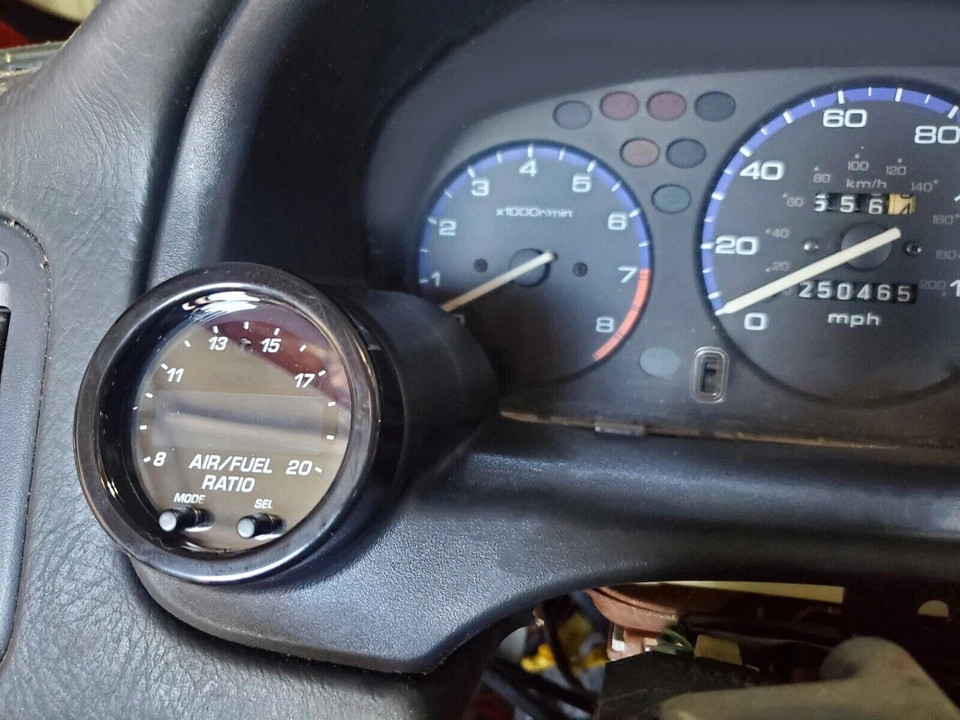 PARA 1996-2000 Honda Civic Si EK EM1 Doble Calibre Cluster Pod Medidor Bisel 52mm-60mm Foto 4 de 4